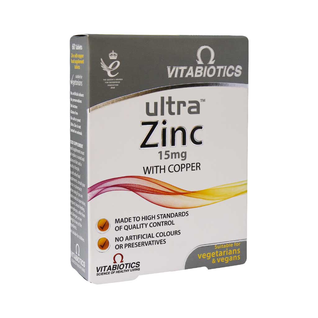 Vitabiotics-Ultra-Zinc-15-mg-60-Tablets قرص اولترا زینک 15 میلی گرم ویتابیوتیکس