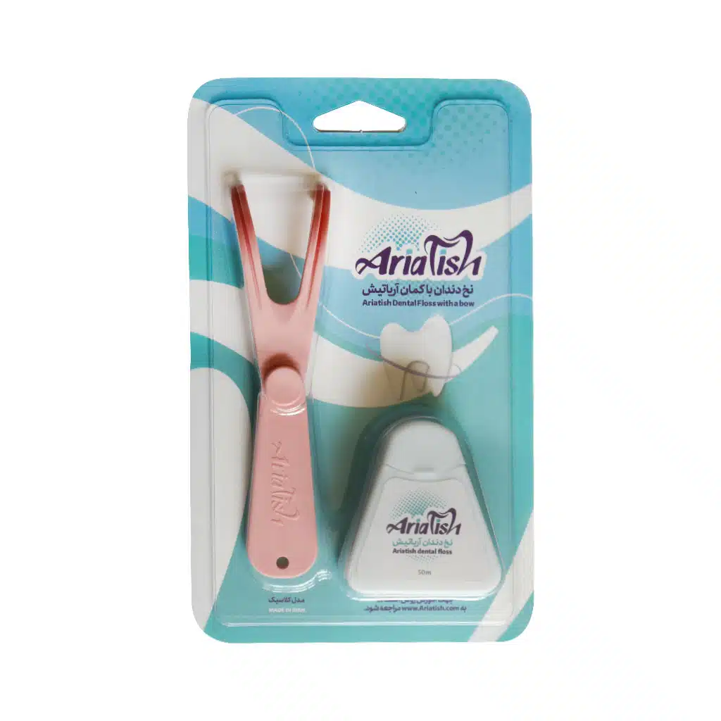 Ariatish-Classic-Dental-floss-With-A-Bow.jpg.webp نخ دندان همراه با کمان آریاتیش مدل کلاسیک