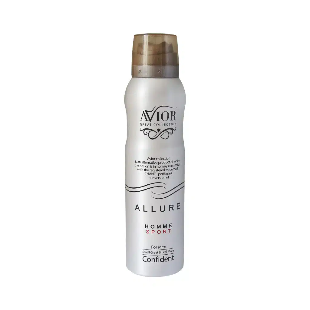 Avior-Allure-Body-Spray-For-Men-150-ml.jpg.webp اسپری خوشبو کننده بدن مردانه اویور مدل Allure حجم 150 میلی لیتر