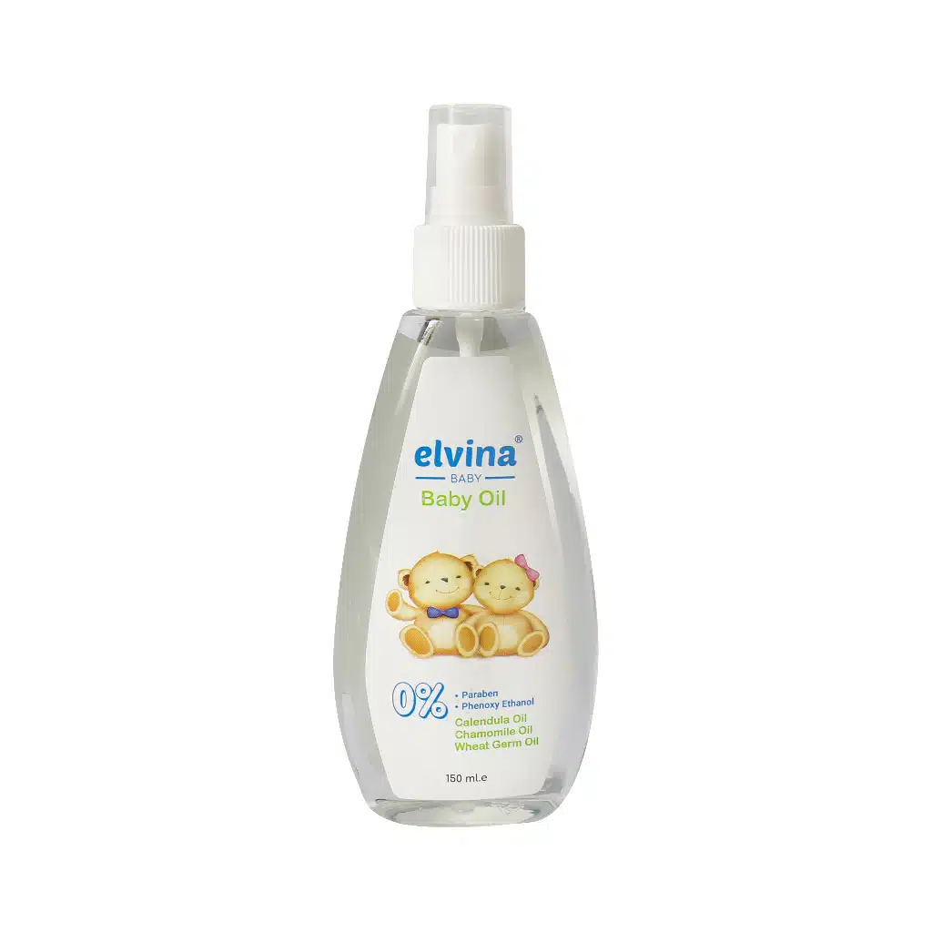 Elvina-Baby-Oil-150-ml.jpg.webp روغن بدن کودک الوینا 150 میلی لیتر