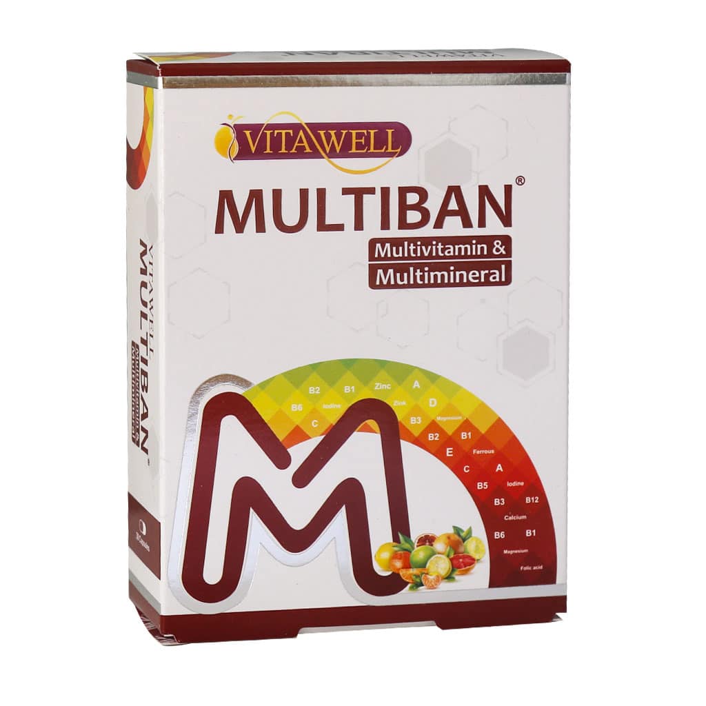 Vitawell-Multiban-30-Caps مولتی ویتامین مینرال مولتی بان ویتاول