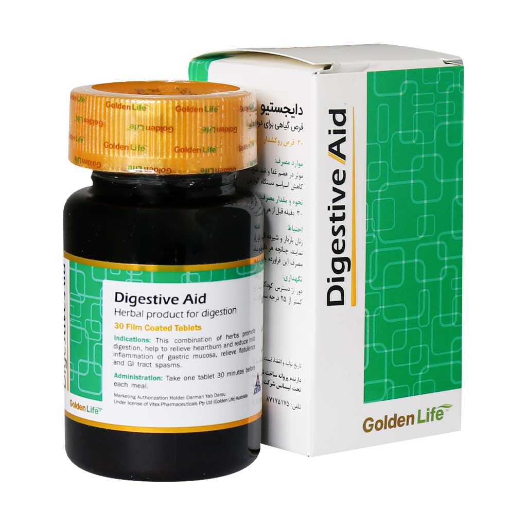 Golden-Life-Digestive-Aid-Tablets قرص دایجستیو اید گلدن لایف