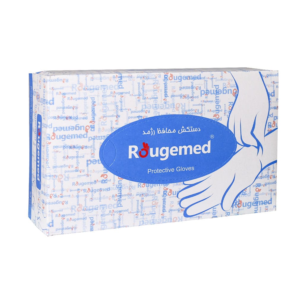 Rougmed-Protective-Gloves-50-Pcs دستکش محافظ وینیل رژمد