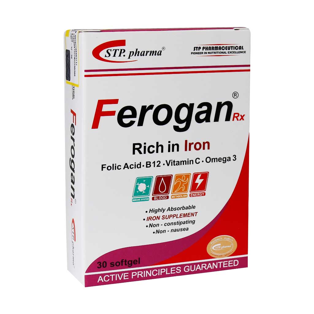 STP-Pharma-Ferogan-RX-30-Softgel سافت ژل فروگان آرایکس اس تی پی فارما