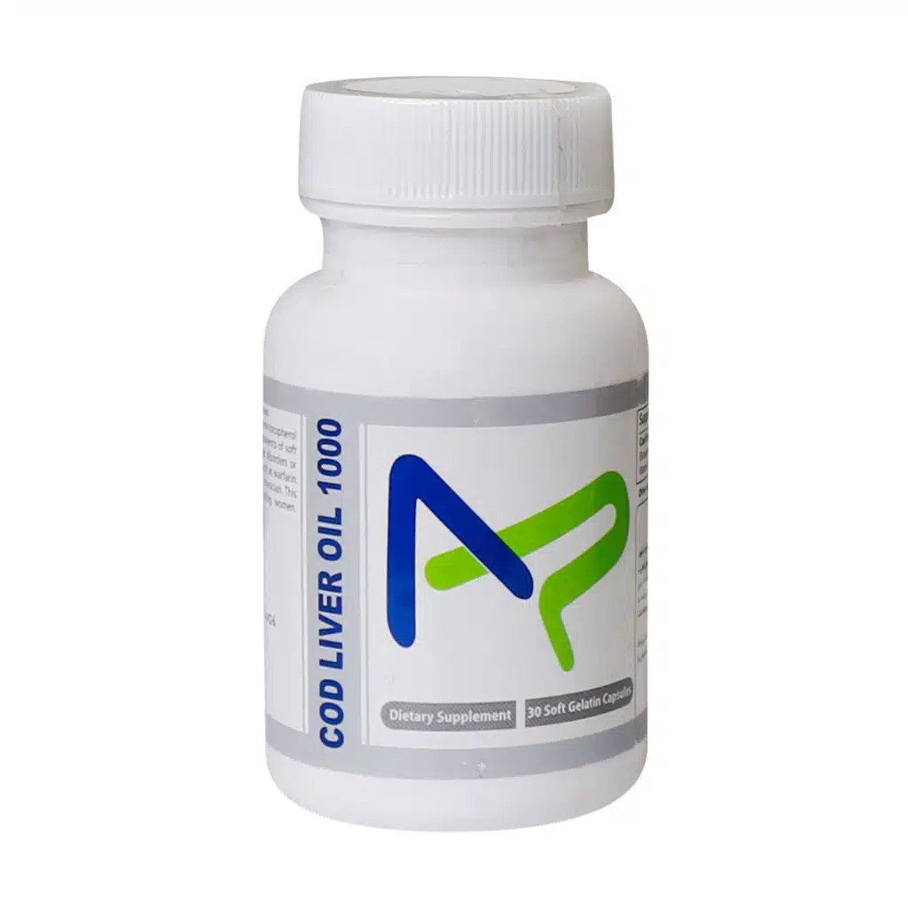 Trade-Forma-Cod-Liver-Oil-1000-mg-30-Soft-Capsules.jpg.webp سافت ژل روغن کبد ماهی 1000 میلی گرم ترید فورما 30 عدد