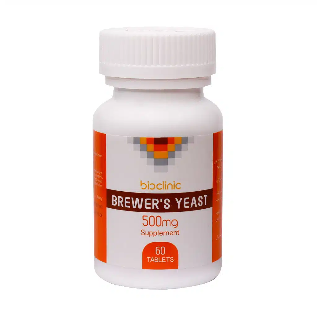 Bioclinic-Brewers-Yeast-60-Tabs.jpg.webp قرص مخمر آبجو 500 میلی گرم بایوکلینیک 60 عدد