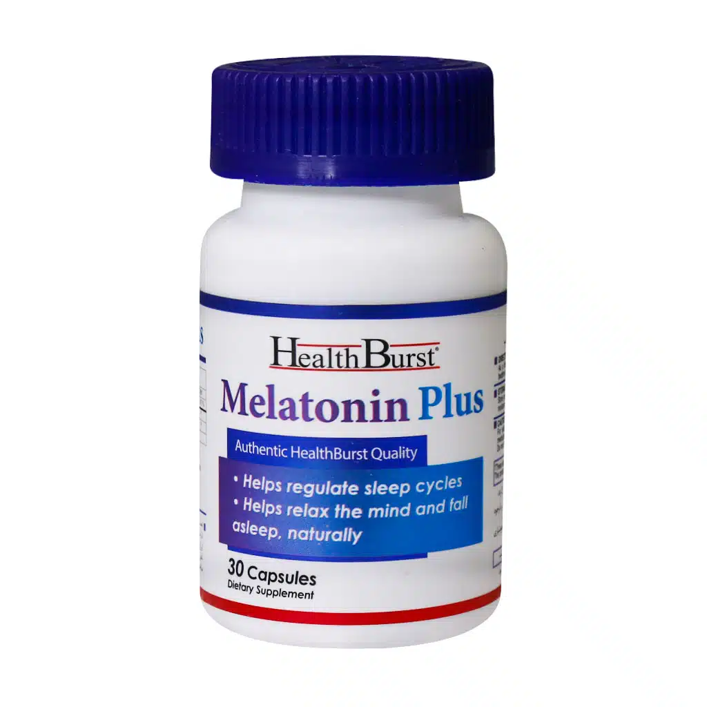 Health-Burst-Melatonin-Plus-30-Capsules.jpg.webp کپسول ملاتونین پلاس هلث برست 30 عدد