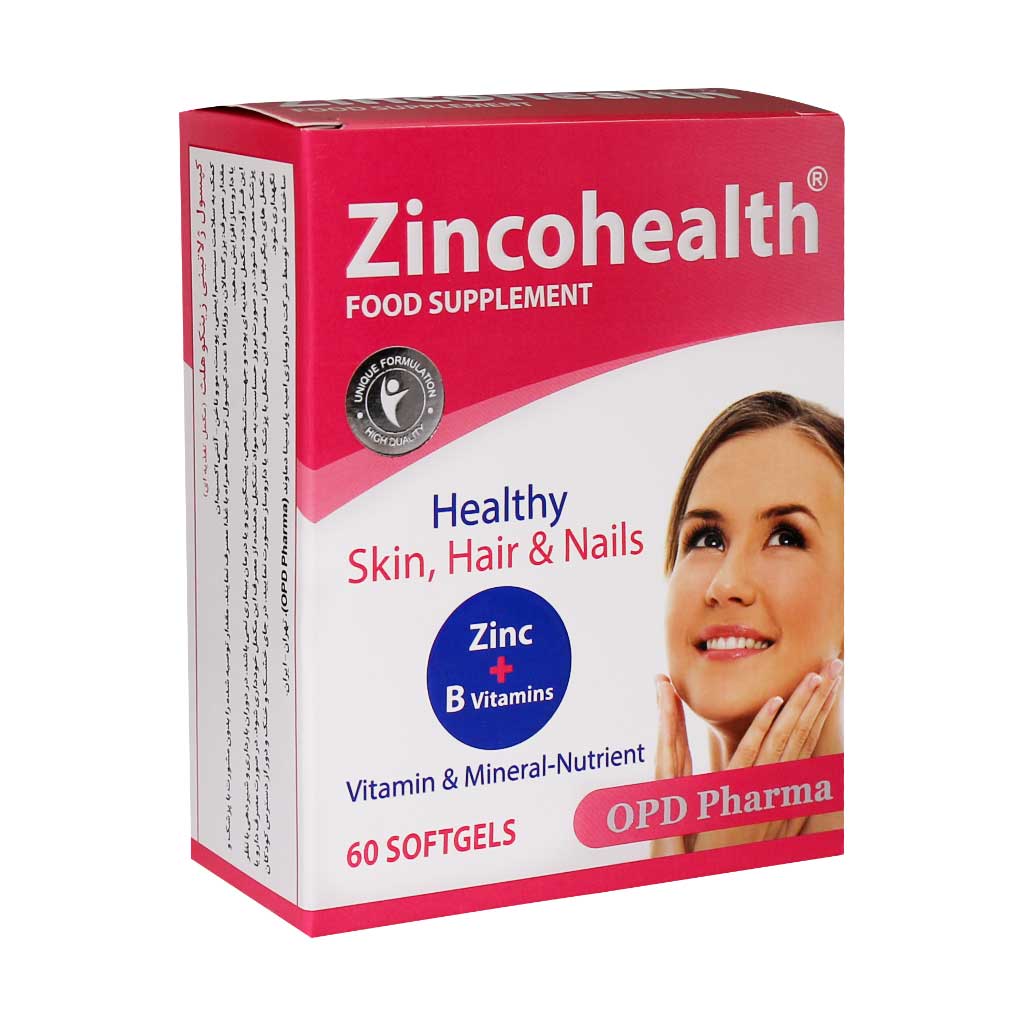 OPD-Pharma-Zincohealth-60-Softgel سافت ژل زینکو هلث او پی دی فارما