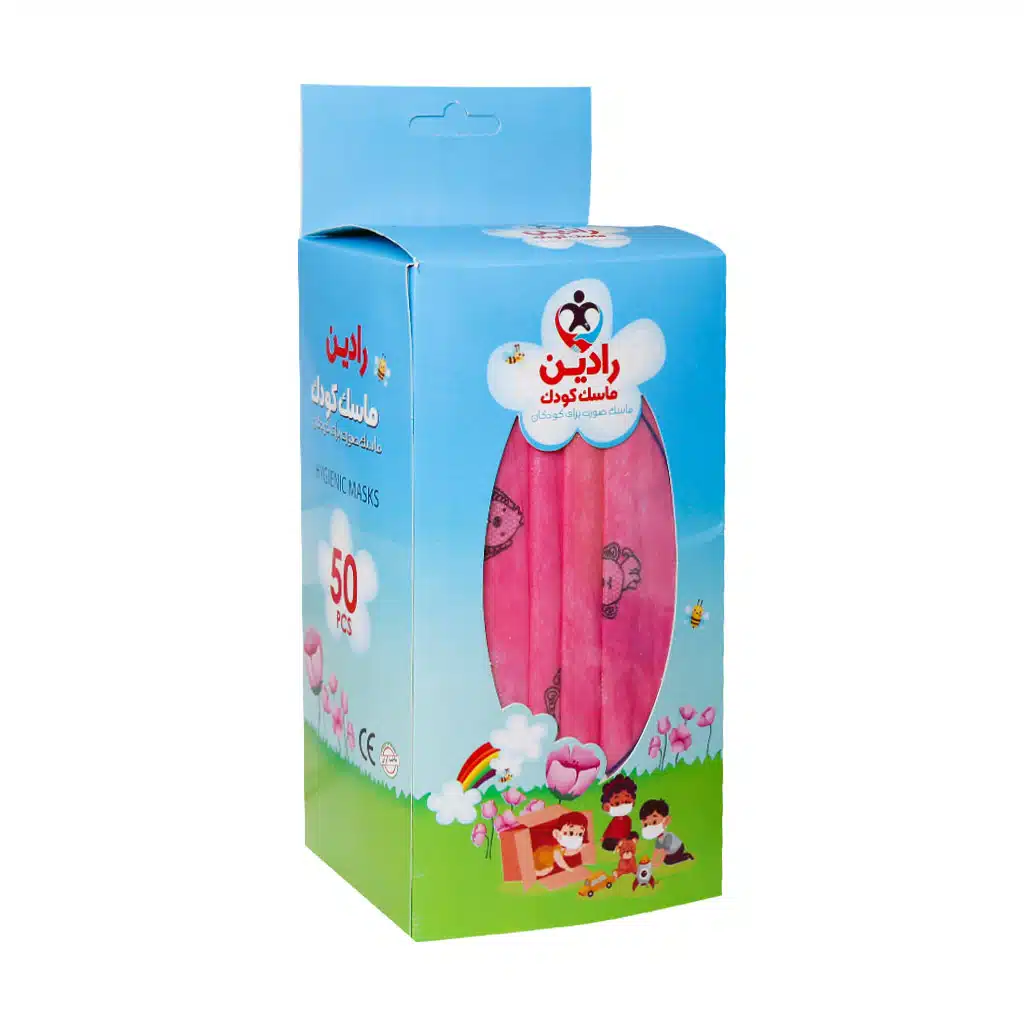 Radin-Baby-Face-Hygienic-Mask-50-pcs.jpg.webp ماسک طرح دار سه لایه کودک رادین 10 عدد