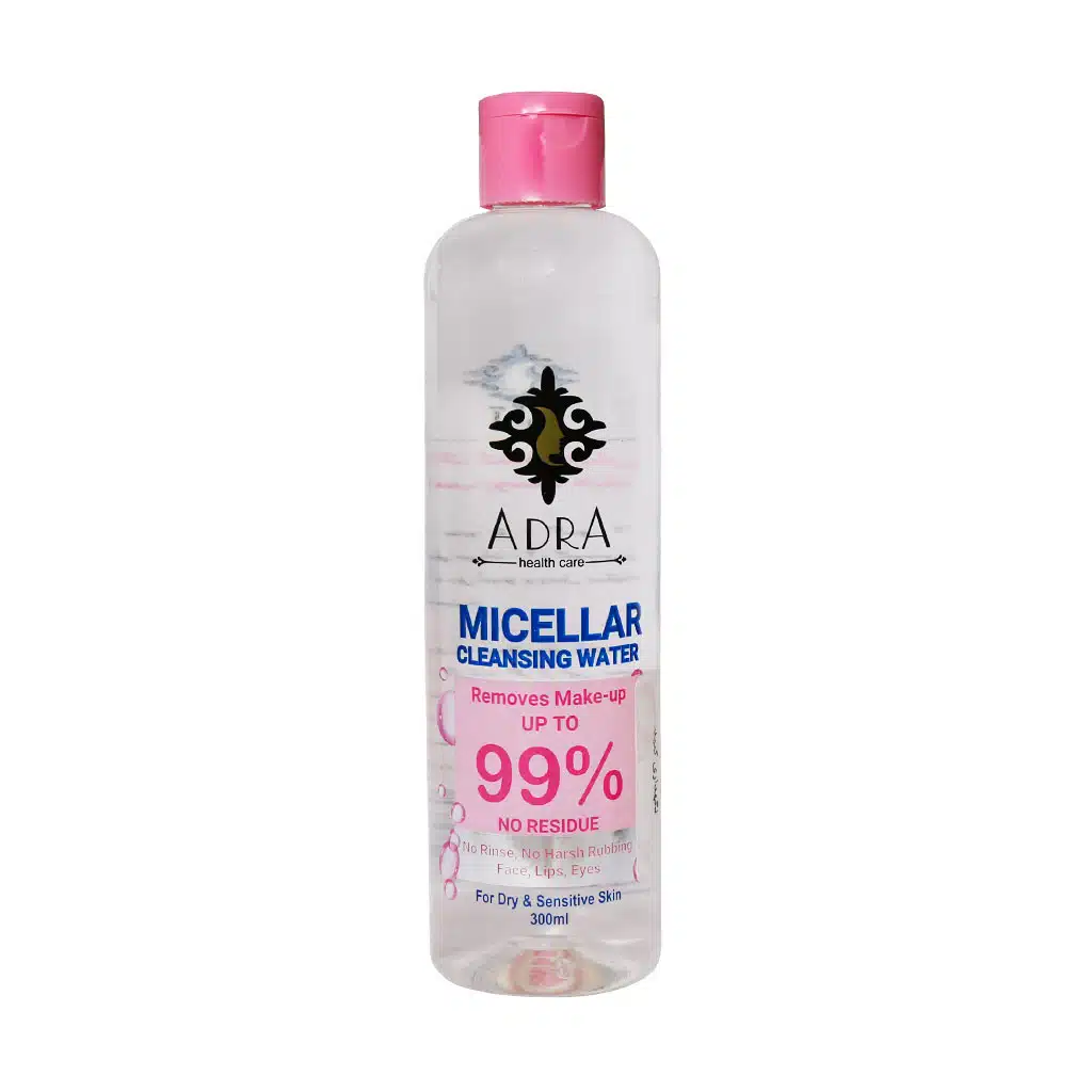 Adra-Micellar-Cleansing-Water-300-ml.jpg.webp تونیک پاک کننده آرایش پوست خشک آدرا 300 میلی لیتر
