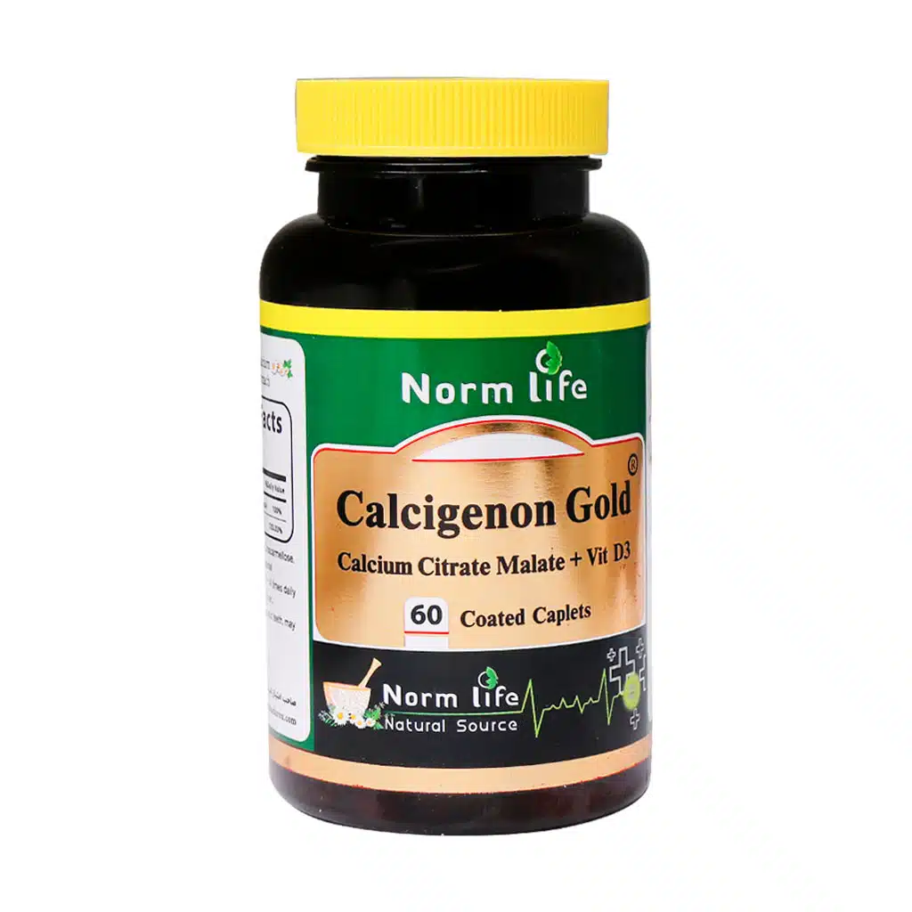 Norm-Life-Calcigenon-Gold-60-Coated-Caps.jpg.webp قرص روکش دار کلسی ژنون گلد نورم لایف 60 عدد