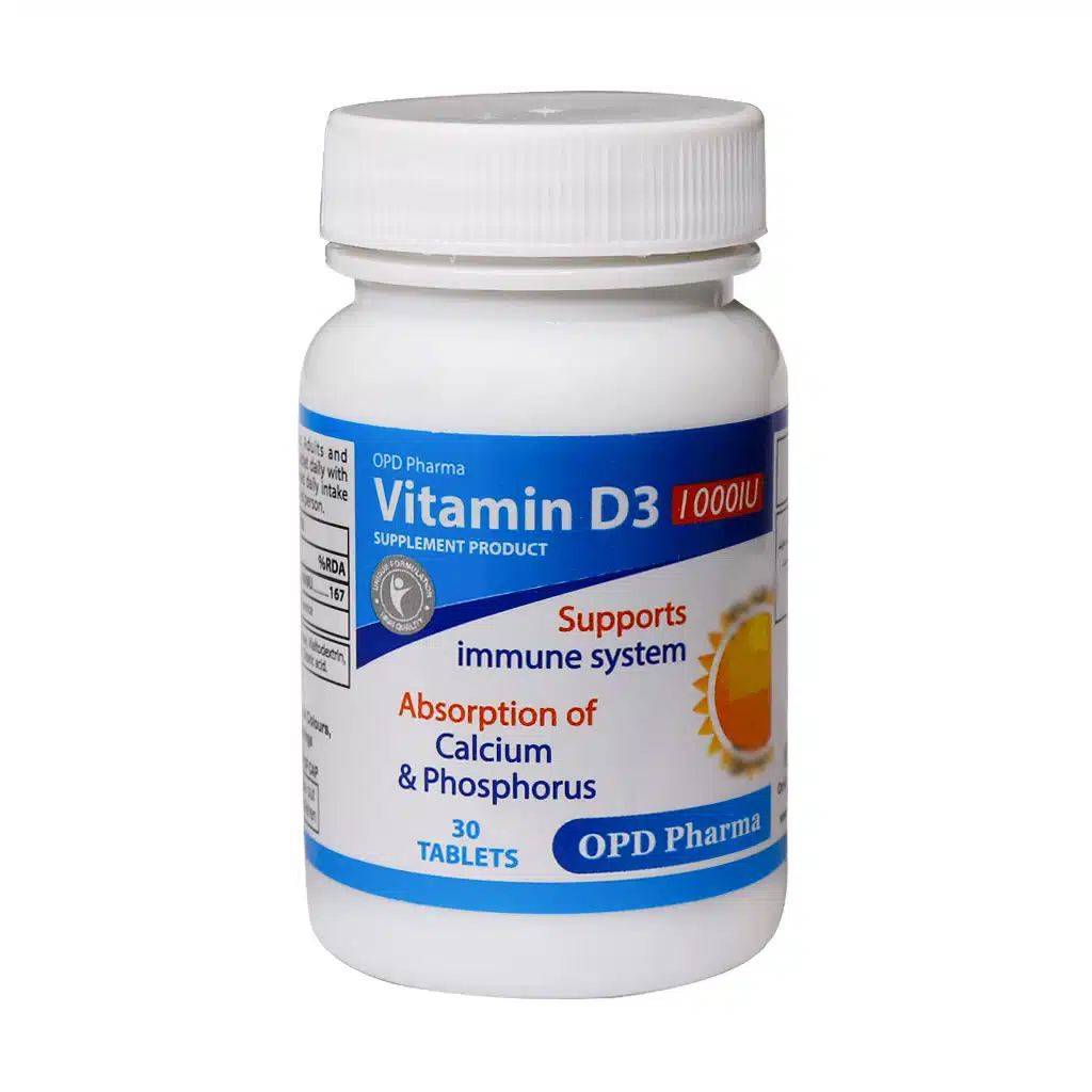 OPD-Pharma-Vitamin-D3-1000-IU-30-Tabs.jpg.webp قرص ویتامین D3 1000 واحد او پی دی فارما 30 عدد