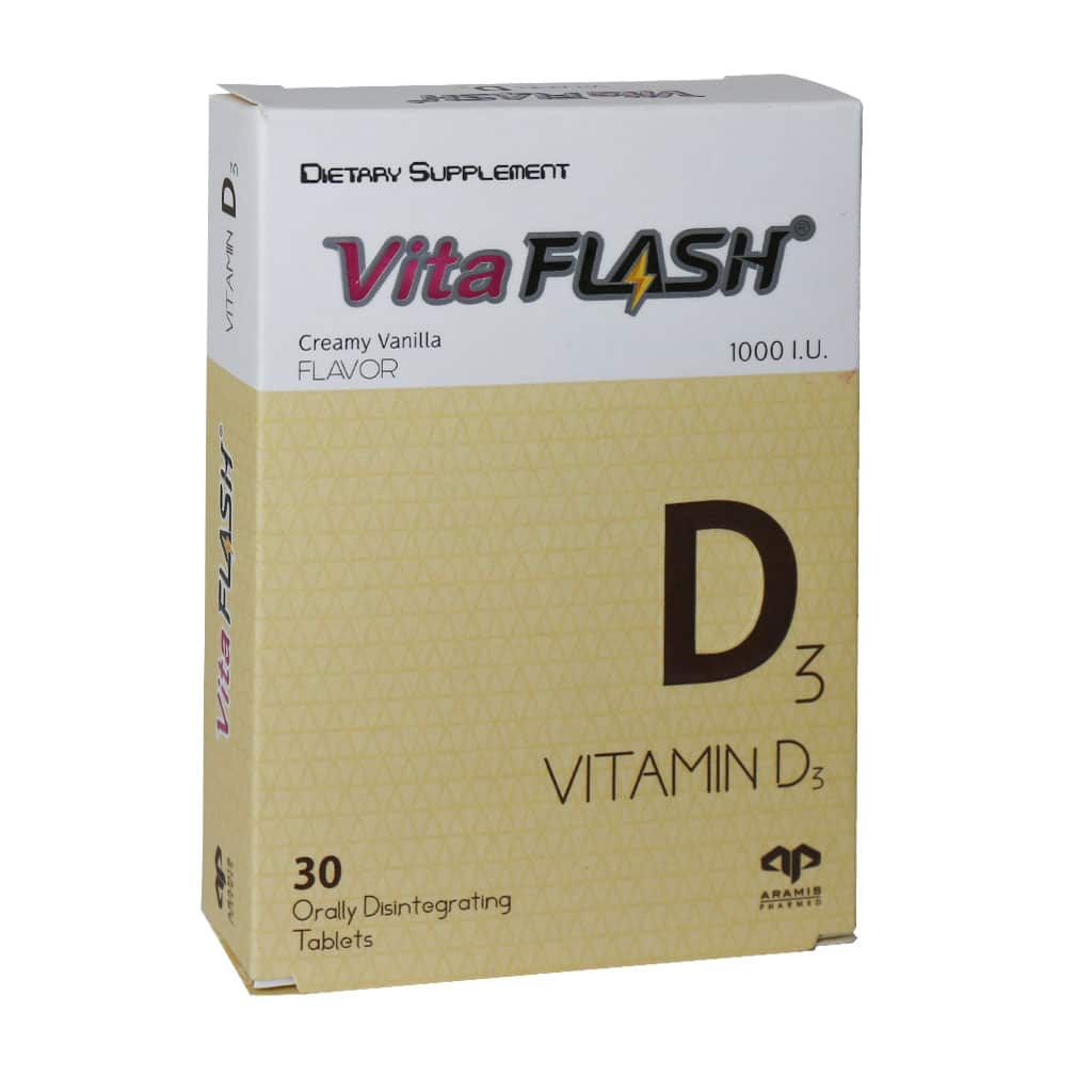 Aramis-Pharmed-Vita-Flash-Vitamin-D3-30-Pcs قرص ویتافلش D3 آرامیس فارمد