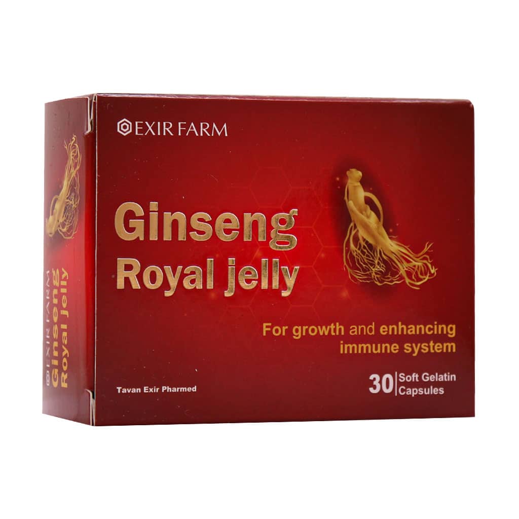 Exir-Farm-Royal-Jelly-30-Soft-Gelatin-Capsules قیمت کپسول ژلاتینی رویال ژلی اکسیر فارم