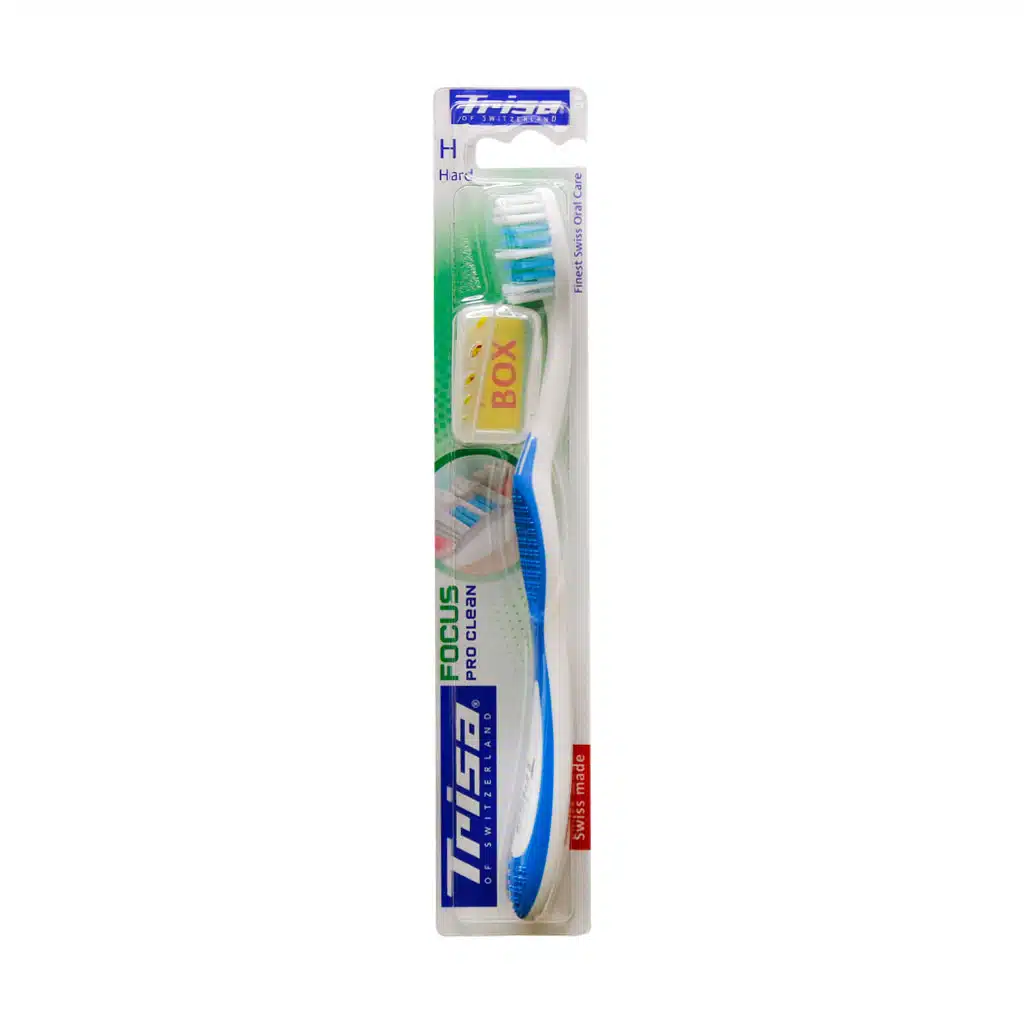 Trisa-Focus-Pro-Clean-Hard-Toothbrush-blue.jpg.webp مسواک فوکوس پروکلین تریزا با برس سخت