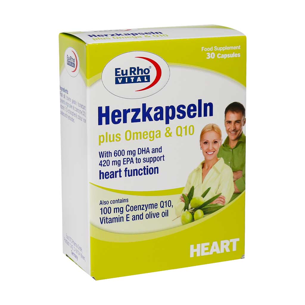 Eurhovital-Herzkapseln-Plus-Omega-And-Q10-30-Cap هرتز کپسول پلاس امگا و کیوتن یوروویتال