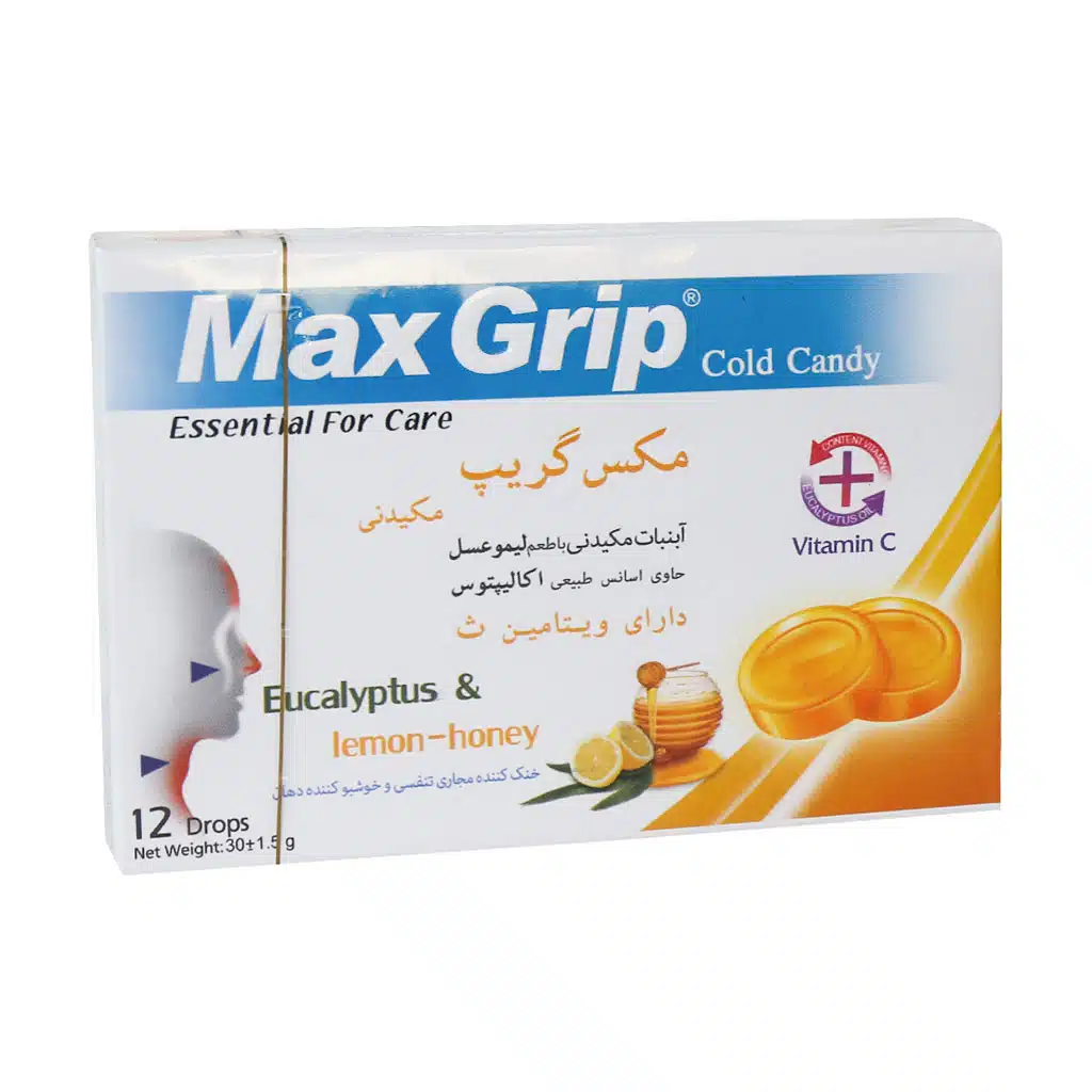 Max-Grip-Cold-Candy-12-Drops-lemon-honey.jpg.webp آبنبات سرد مکیدنی مکس گریپ 12 عدد