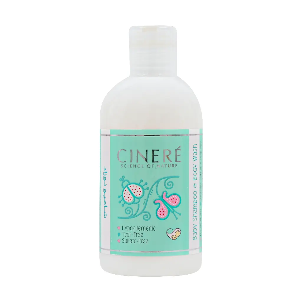 Cinere Baby Shampoo and Body Wash 250 ml قیمت شامپو سر و بدن کودک سینره مخصوص نوزادان