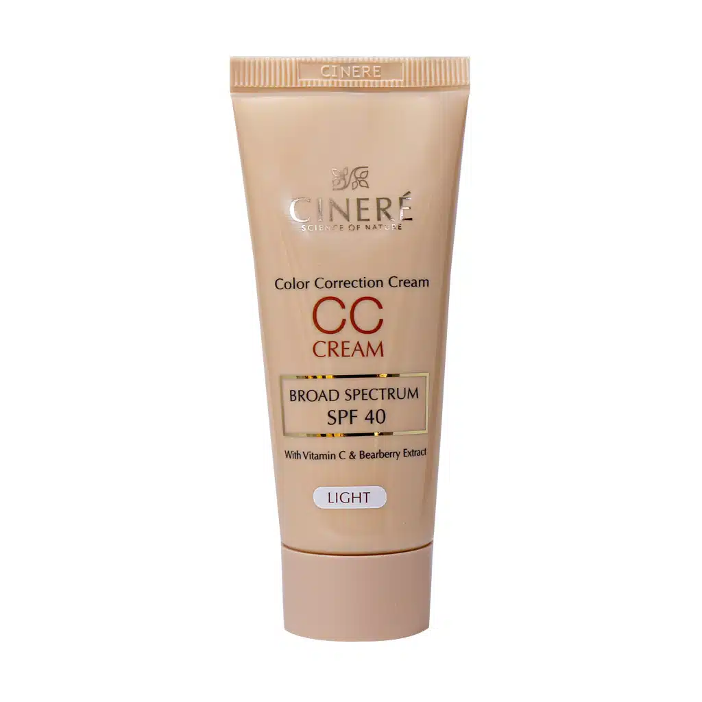 Cinere-Color-Correction-Cream-SPF40-40ml-light.jpg.webp سی سی کرم SPF40 سینره 40 میلی لیتر