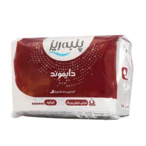 نوار بهداشتی بالدار و مشبک دایموند پنبه ریز سایز خیلی خیلی بزرگ