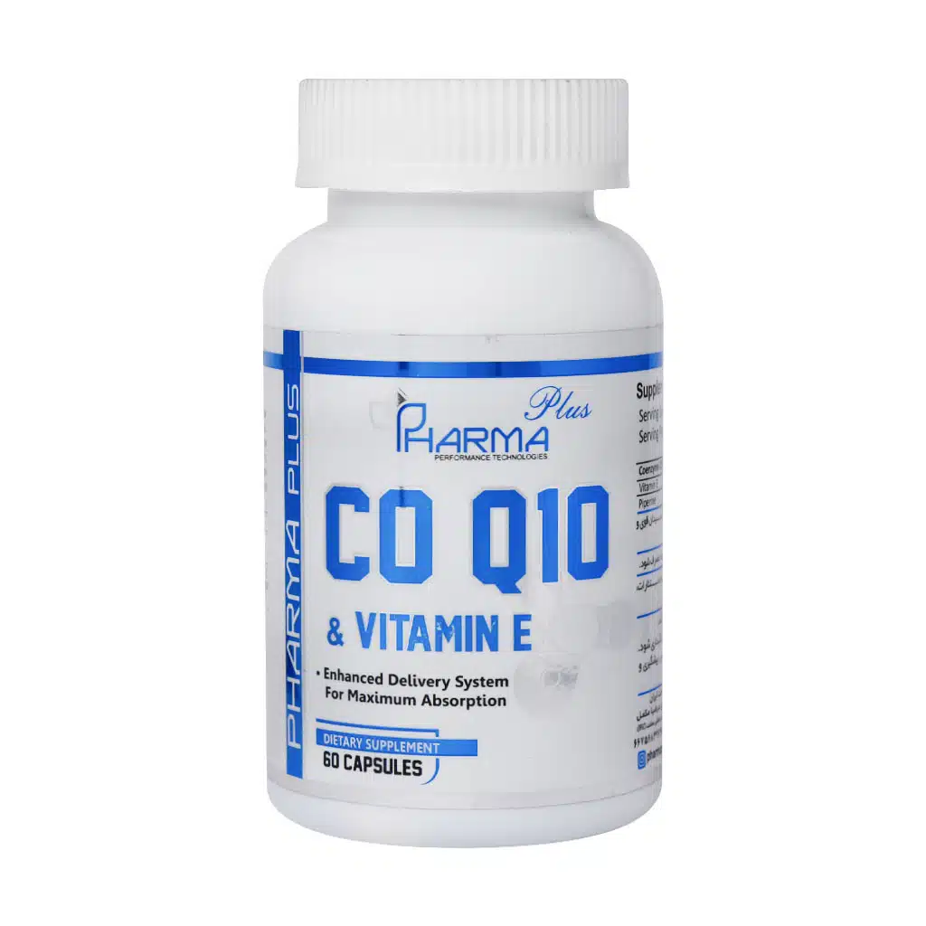 Pharma-Plus-Co-Q10-And-Vitamin-E.jpg.webp کپسول کو کیوتن و ویتامین E فارما پلاس 60 عدد