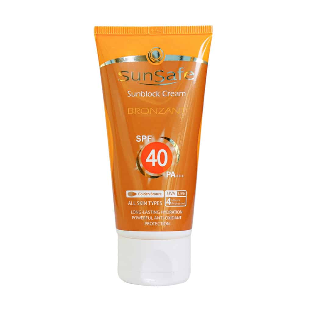 کرم ضد آفتاب SPF40 برنزه کننده سان سیف کرم ضد آفتاب SPF40 برنزه کننده سان سیف