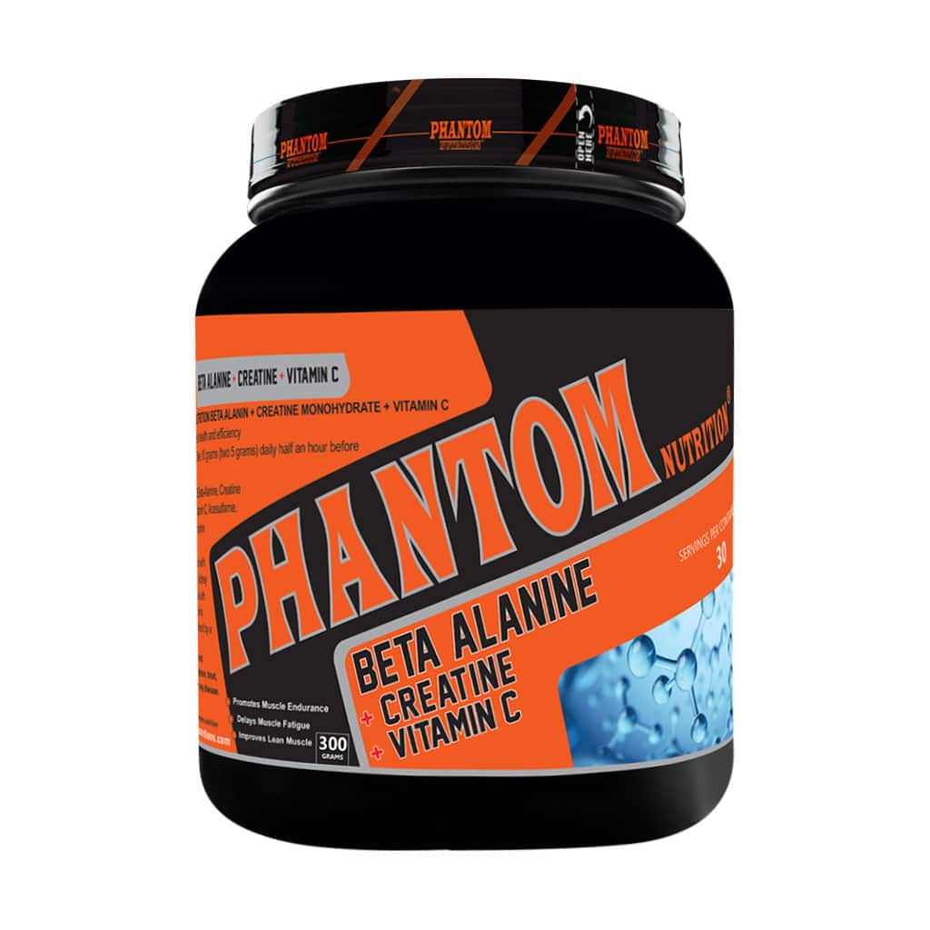Phantom-Nutrition-Beta-Alanine-Creatine-And-Vitamin-C-Powder-300 قیمت پودر بتا آلانین کراتین و ویتامین C فانتوم نوتریشن