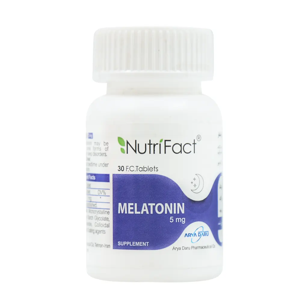 Arya Daru Melatonin 5 mg 30 Fc Tablets قیمت قرص روکشدار ملاتونین 5 میلی گرم آریا دارو