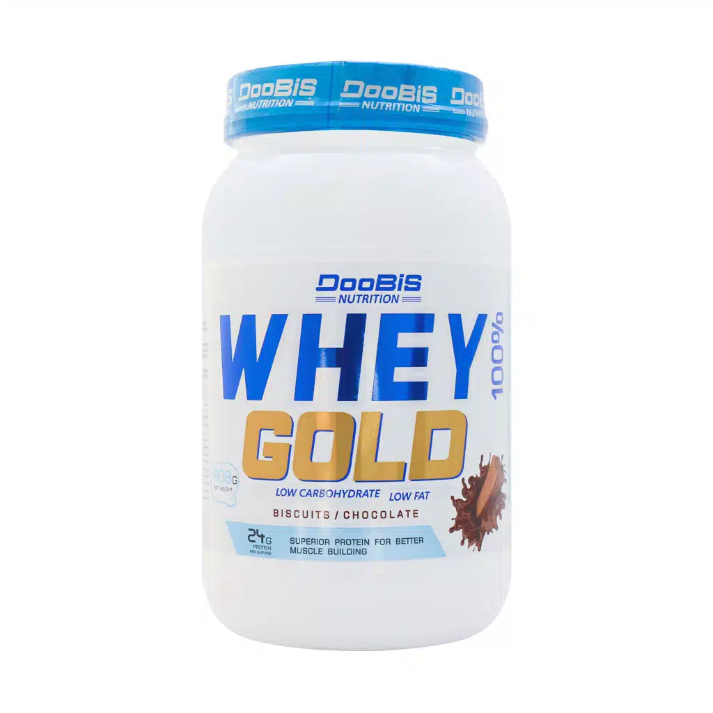Doobis-Whey-Gold-Powder-Chocolate-Biscuit.jpg.webp پودر پروتئین وی 100 درصد گلد دوبیس 908 گرم