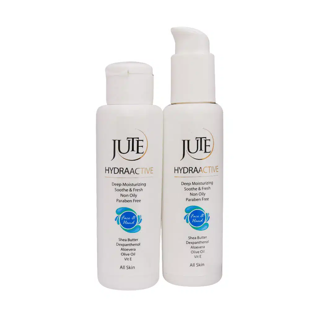 Jute-Double-Hydra-Active-Cream.jpg.webp پک دو عددی کرم آبرسان هیدرا اکتیو ژوت مناسب انواع پوست 120 میلی لیتر