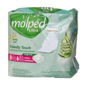 نوار بهداشتی مولپد اولترا با عصاره آلوئه ورا ویژه روز سایز بزرگ