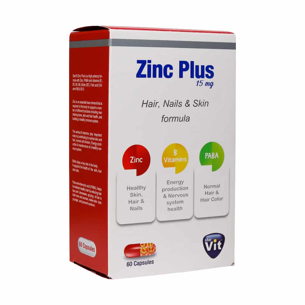 کپسول زینک پلاس 15 میلی گرم استار وی کپسول زینک پلاس 15 میلی گرم استار ویت