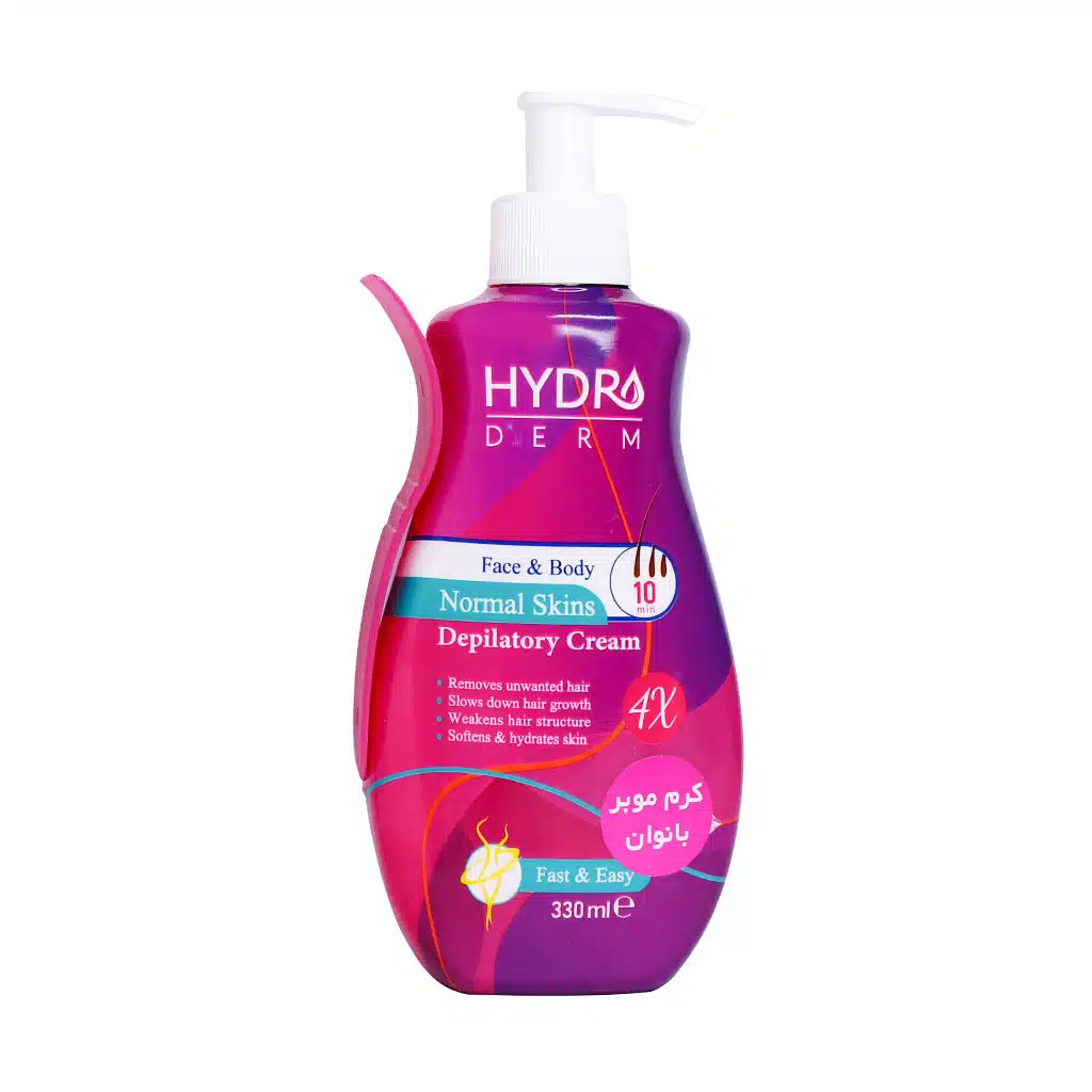 Hydroderm-Depilatory-Cream-for-Face-and-Body-330-ml.jpg.webp کرم موبر صورت و بدن بانوان مناسب پوست های معمولی هیدرودرم 330 میلی لیتر