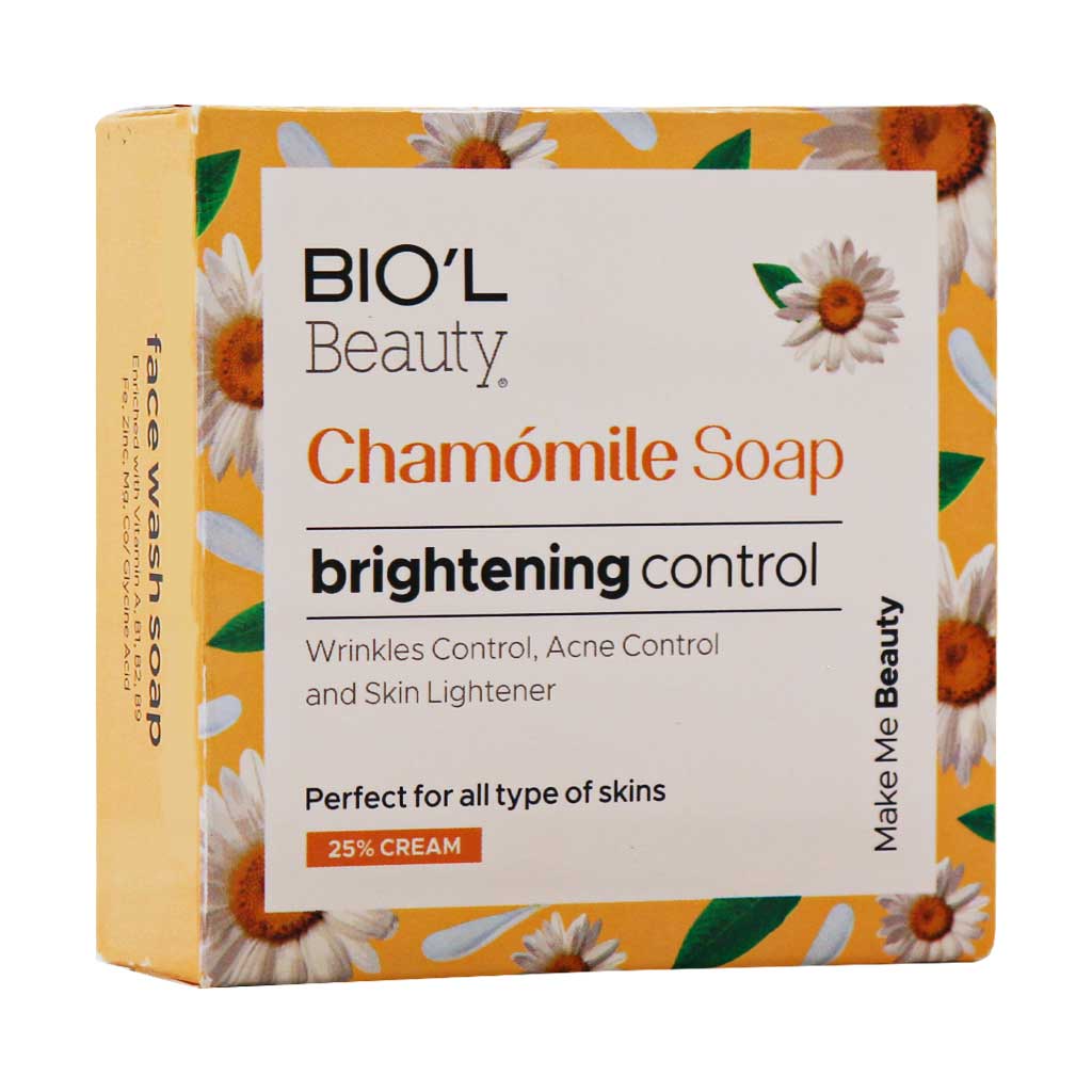 Biol-Chamomile-Brightening-Control-Soap-100-g صابون پاک کننده آرایش صورت بیول