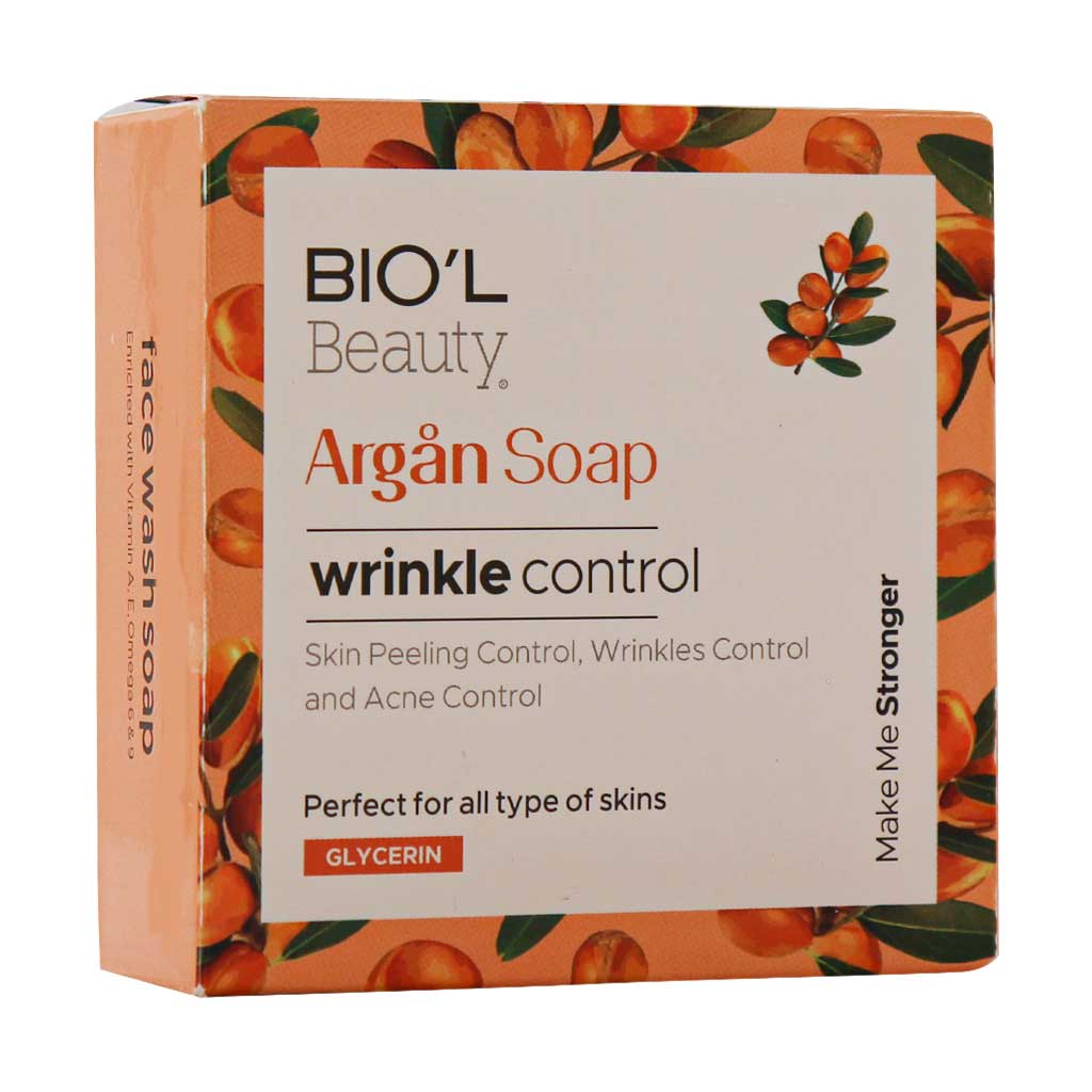 Biol-Wrinkle-Control-Argan-Soap-100-gr صابون پاک کننده صورت بیول حاوی روغن آرگان