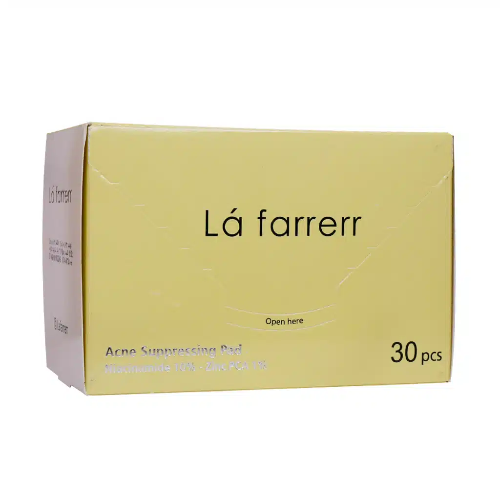 la-farrerr-acne-suppressing-pad-with-niacinamide-10-percent-and-zinc-1-percent.jpg.webp پد ضد آکنه لافارر حاوی نیاسین آمید 10 درصد و زینک پی سی آ 1 درصد 30 عدد