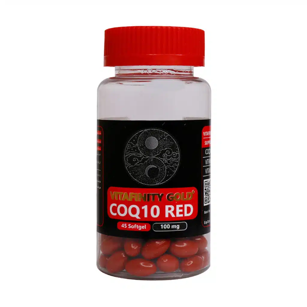 Shahab-Darman-COQ10-Red-Softgel.jpg.webp کپسول نرم کوکیوتن قرمز ویتافینیتی گلد شهاب درمان 45 عدد
