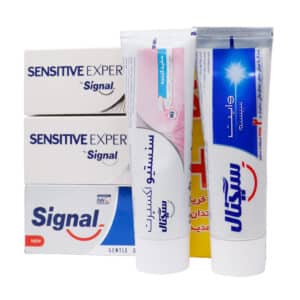پک 3 عددی خمیر دندان سفید کننده سنستیو اکسپرت و وایت سیستم سیگنال