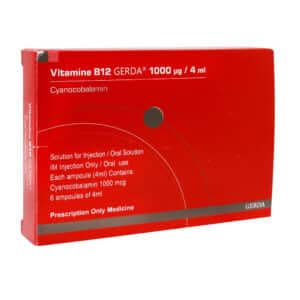 ویال محلول خوراکی ویتامین B12 گردا 1000 میکروگرم پارس بهروزان جم