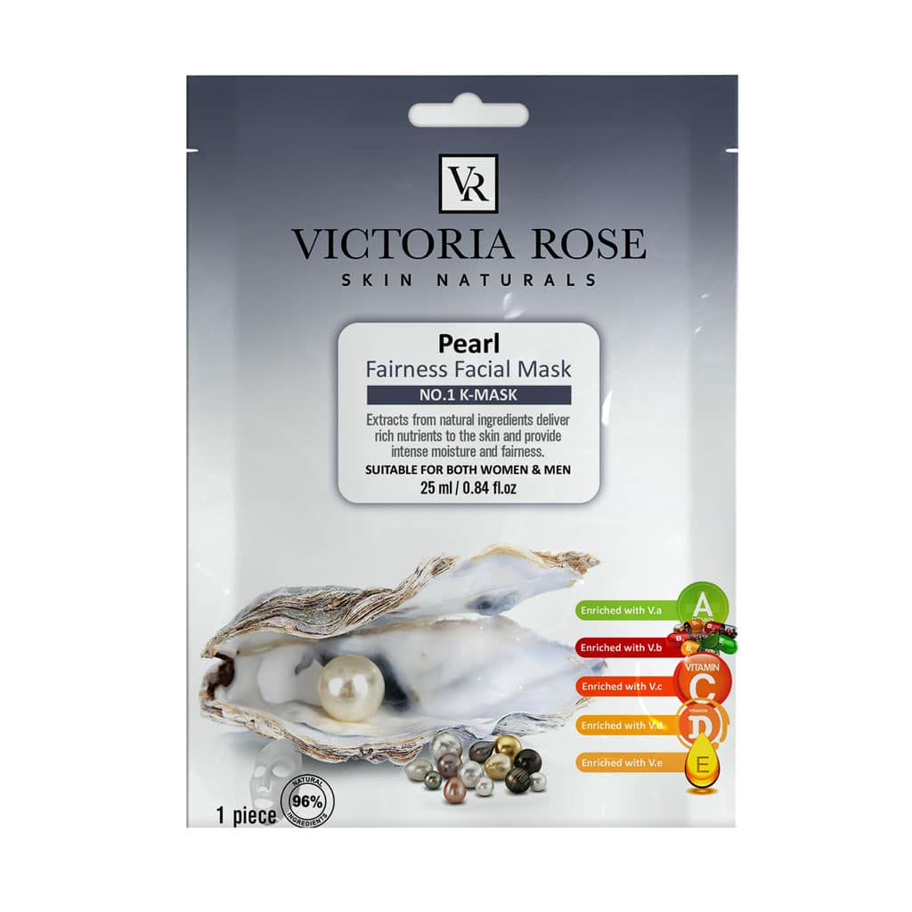 ماسک ورقه ای صورت عصاره صدف دریایی ماسک ورقه ای صورت عصاره صدف دریایی ویکتوریا رز 25 گرم