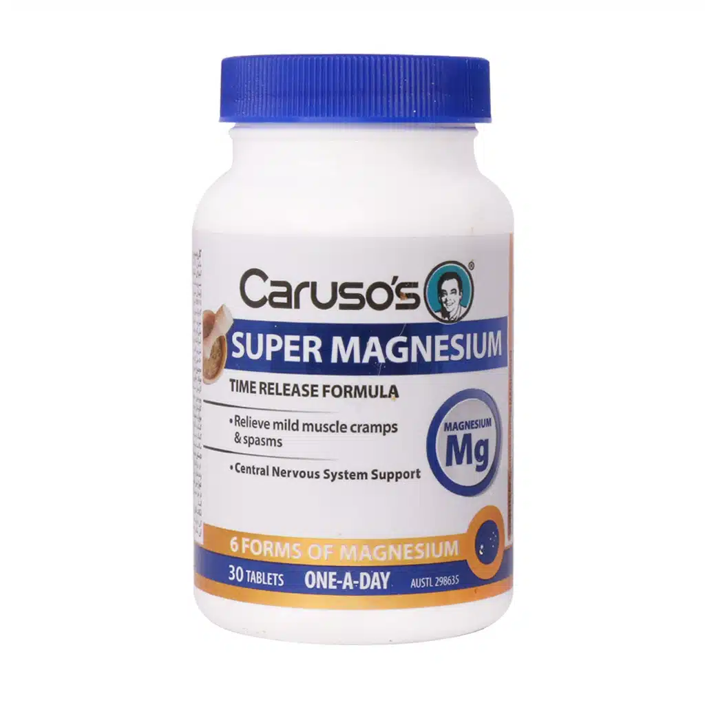 Carusos-Natrual-Health-Super-Magnesium-30-Tablets.jpg.webp قرص سوپر منیزیم کاروسوس نچرال هلث 30 عدد