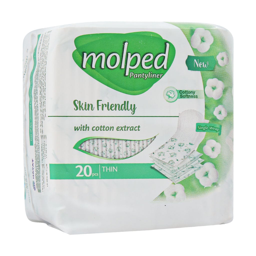 Molped-Daily-Thin-With-Cotton-Extract-20-Pantyliners قیمت پد روزانه نازک مولپد همراه با عصاره پنبه
