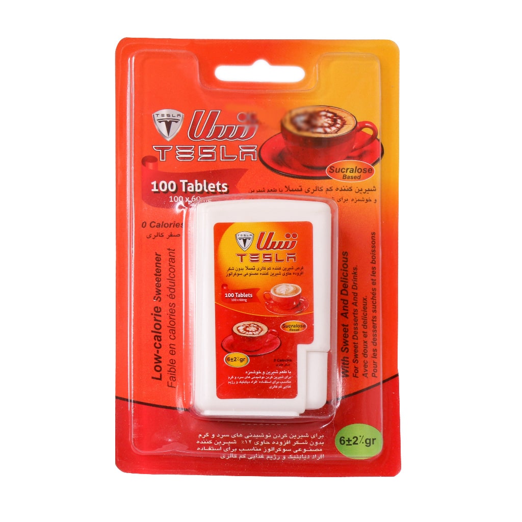 قرص شیرین کننده کم کالری بدون شکر ت قرص شیرین کننده کم کالری بدون شکر تسلا