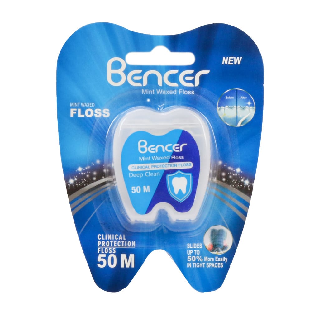 Bencer-Mint-Waced-Floss-50-M نخ دندان نعنایی بنسر