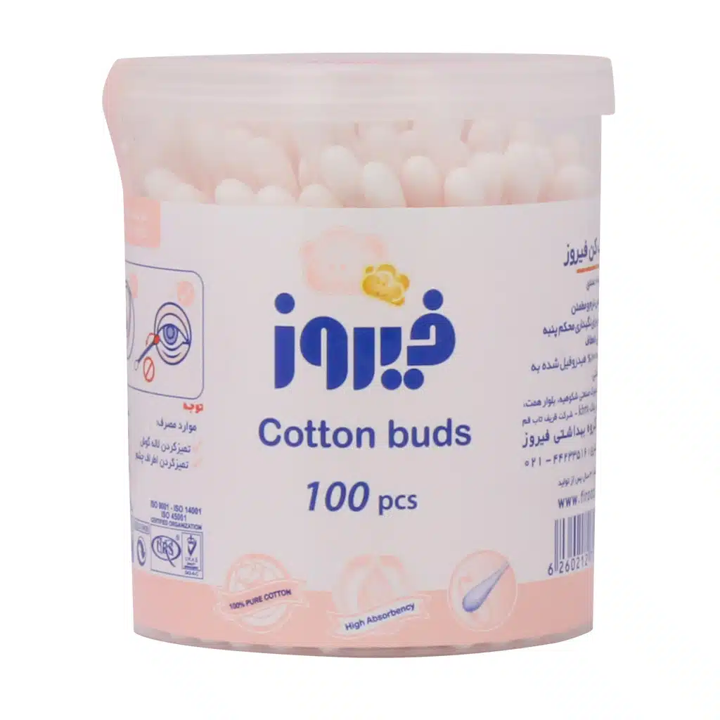 Firooz-Cotton-Buds-100-Pcs-soorati.jpg.webp گوش پاک کن فیروز 100 عدد