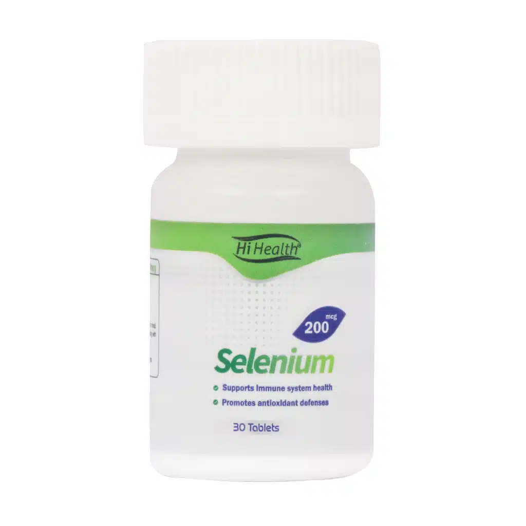 Hi-Health-Selenium-200-mcg-30-Tablets.jpg.webp قرص سلنیوم 200 میکروگرم های هلث 30 عدد