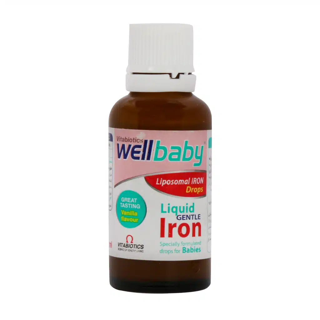 Vitabiotics-Well-Baby-Liposomal-Iron-Drops-30-ml.jpg.webp قطره آهن ول بیبی ویتابیوتیکس 30 میلی لیتر