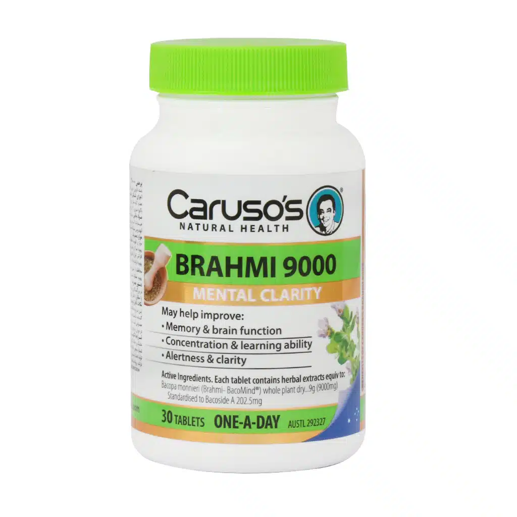 Carusos-Natural-Health-Brahmi-9000-30-Tablets.jpg.webp قرص برهمی 9000 کاروسوس نچرال هلث 30 عدد