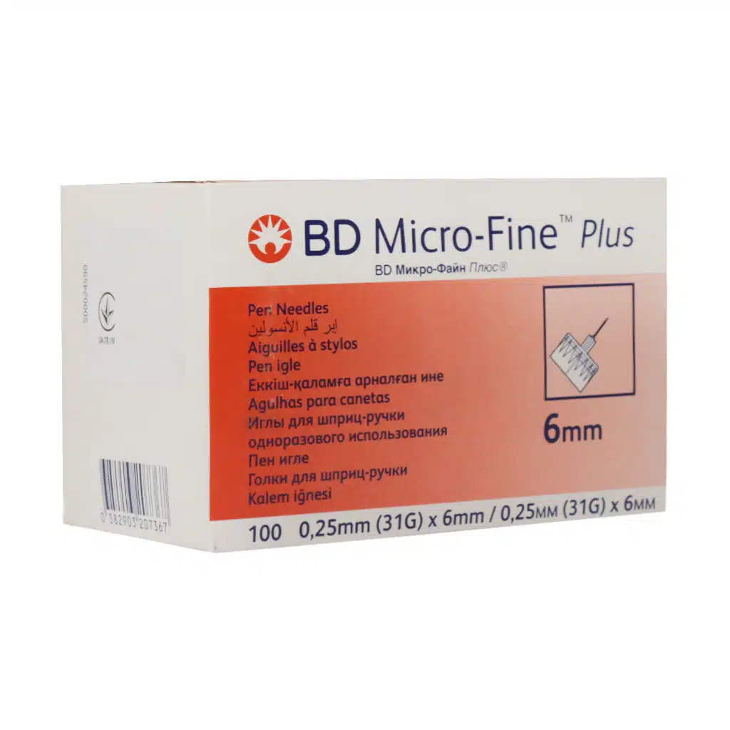 BD-Micro-Fine-Plus-6-mm-100-Pc.jpg.webp سر سوزن قلم انسولین 6 میلی متر بی دی 100 عدد