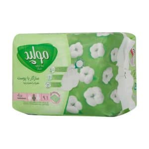 نوار بهداشتی بالدار نیمه ضخیم مشبک مولپد مدل Maxi سایز بزرگ